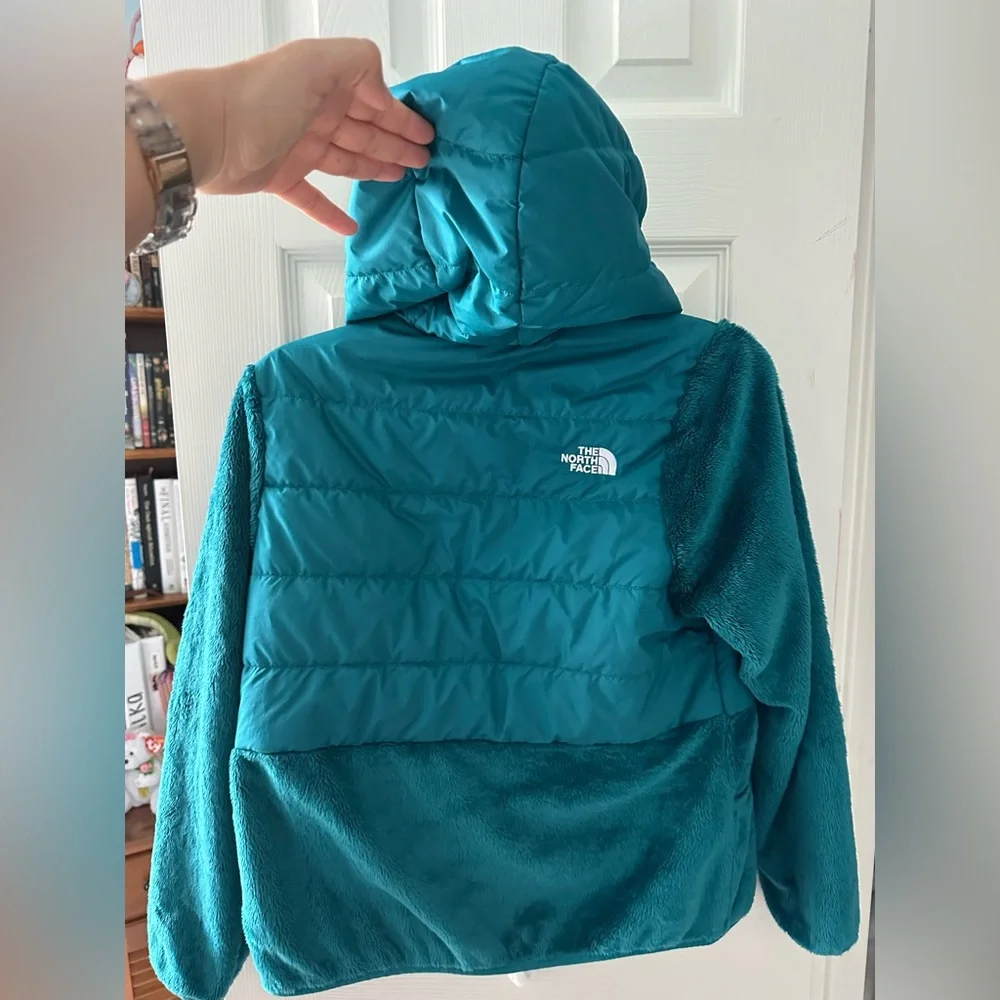 Columbia Jacket Girls’s XL Teal French Terry and Puffer, Hooded Jacket, Full Zip - Picture 4 of 6